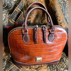 Brown Leather Croc Dooney & Bourke
